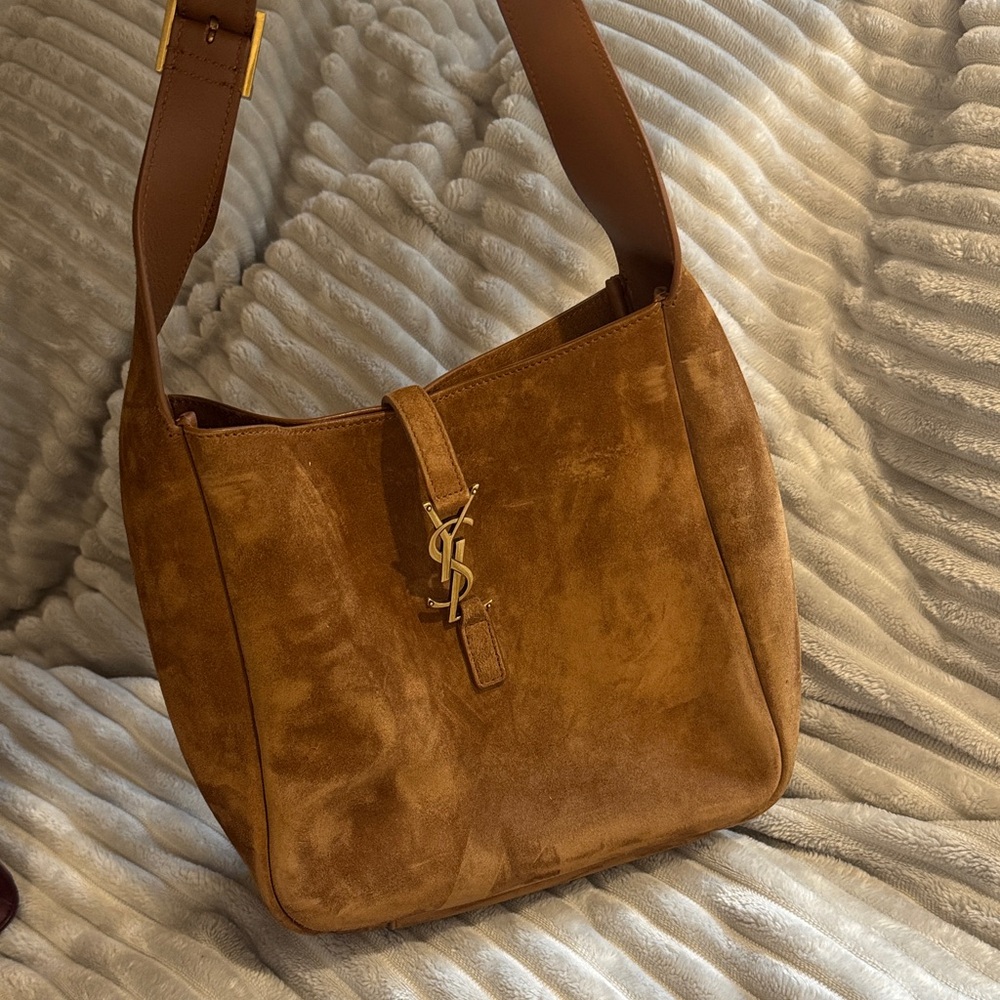 YVES SAINT LAURENT SUADE LE 5 A 7 SMALL BAG